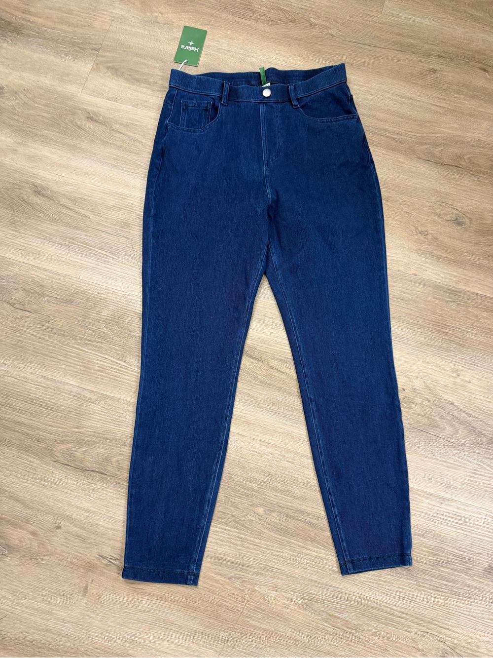 New Halara High Waisted Stretch Denim Jeans Women’s Size Medium 7/8 Blue 0056